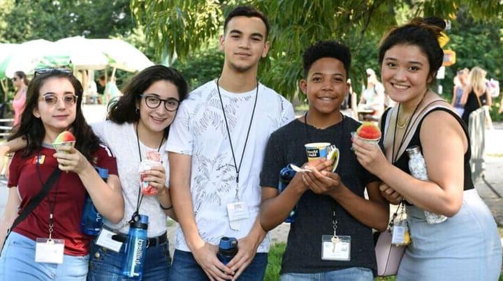 Leon with his classmates at Connections Academy